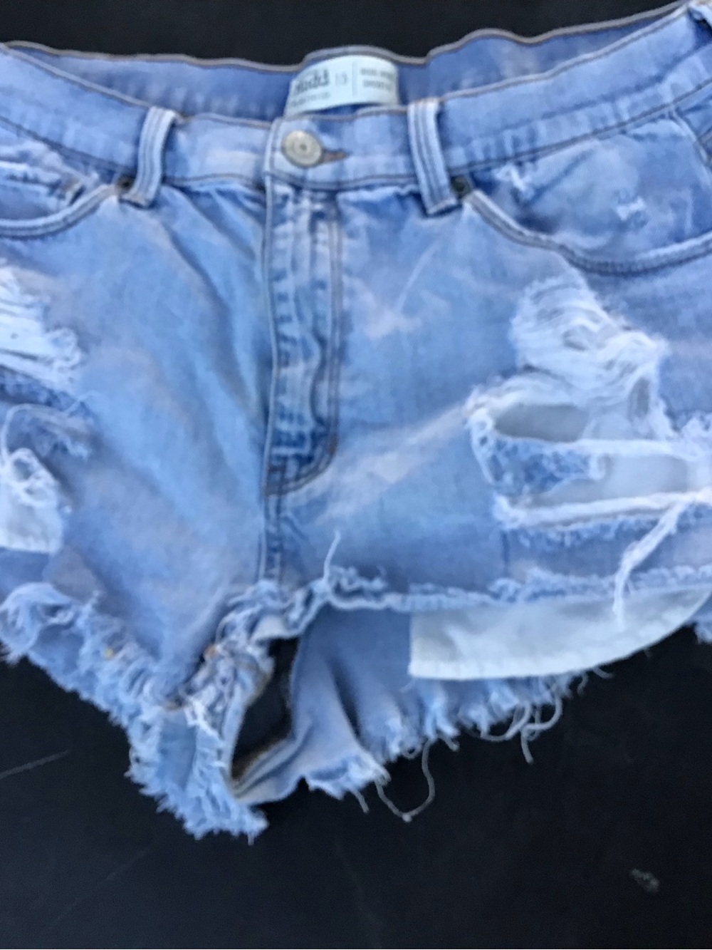 Mudd Light Blue Distressed Denim Jean Shorts